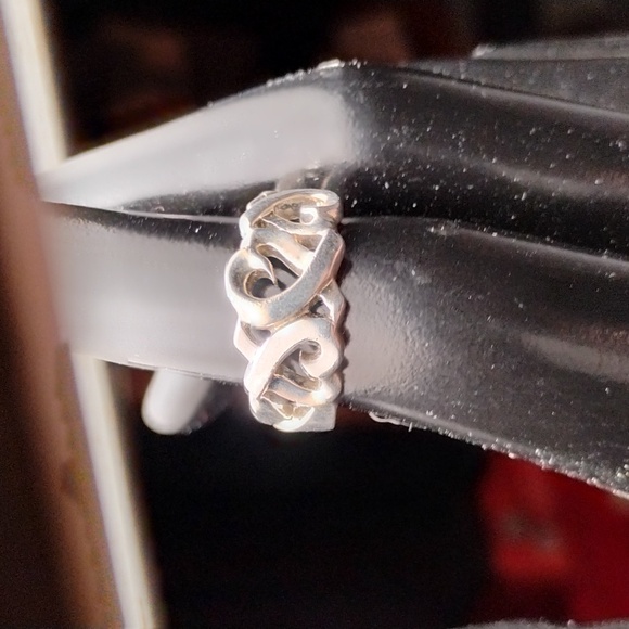 TIFFANY & CO. Paloma Picasso Sterling Silver Vintage Loving Heart Ring Sz 4.75/5 - Picture 2 of 7